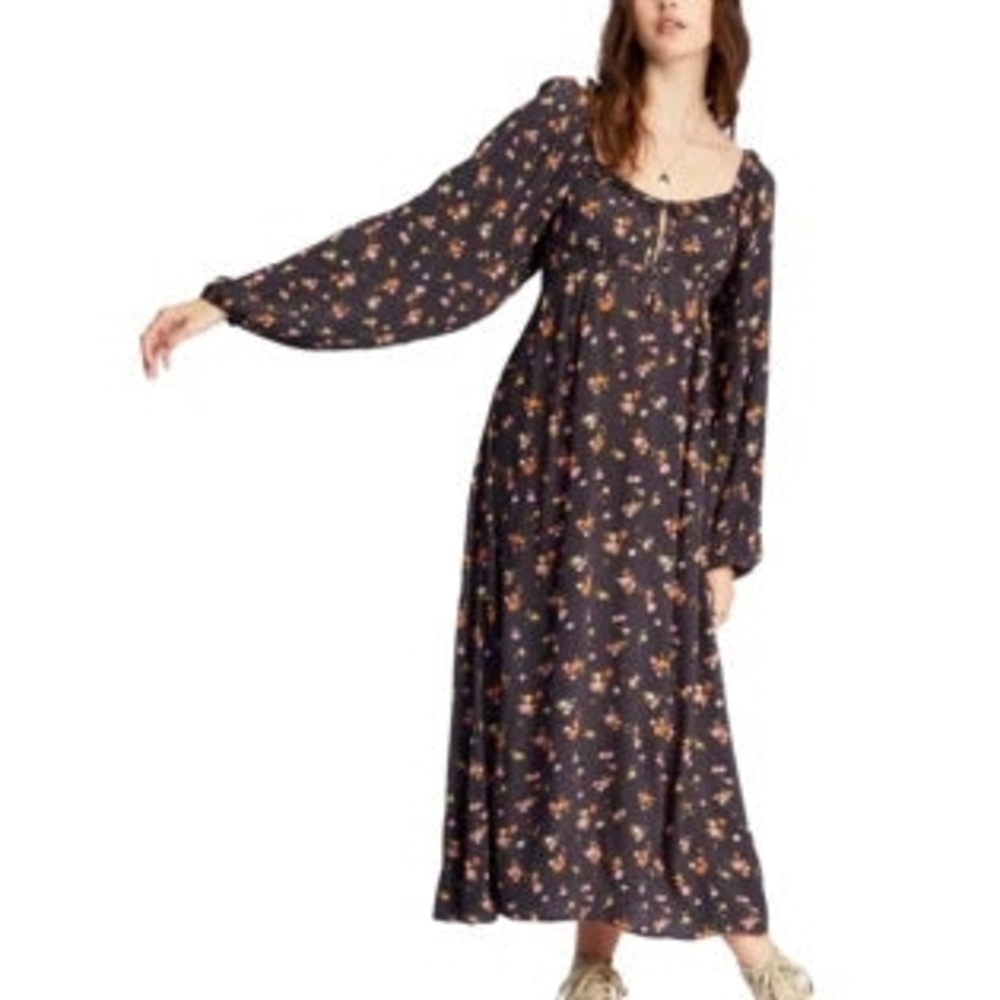 Billabong Black Floral Maxi Dress